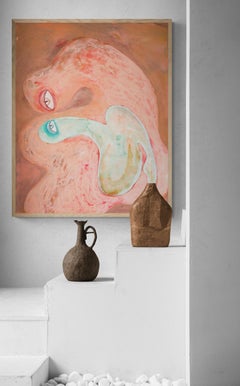 "I Bow To Your Soul", Plaster, Oil and Acrylics on Canvas, 80 x 100 cm