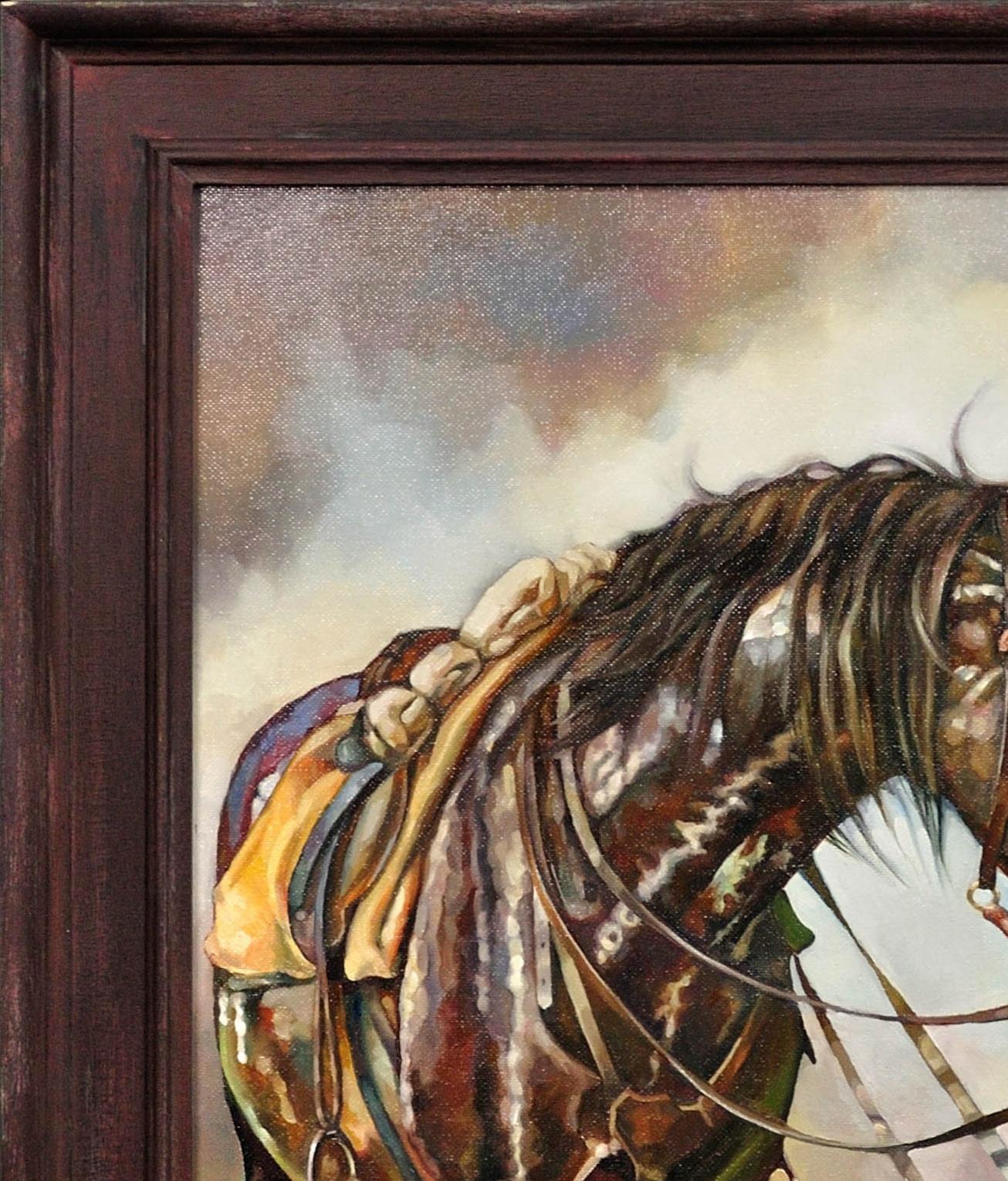 Cheval de guerre. N'oublions pas. Hommage au souvenir de la Grande Guerre WW1. Horse Black Bay Horse. en vente 1