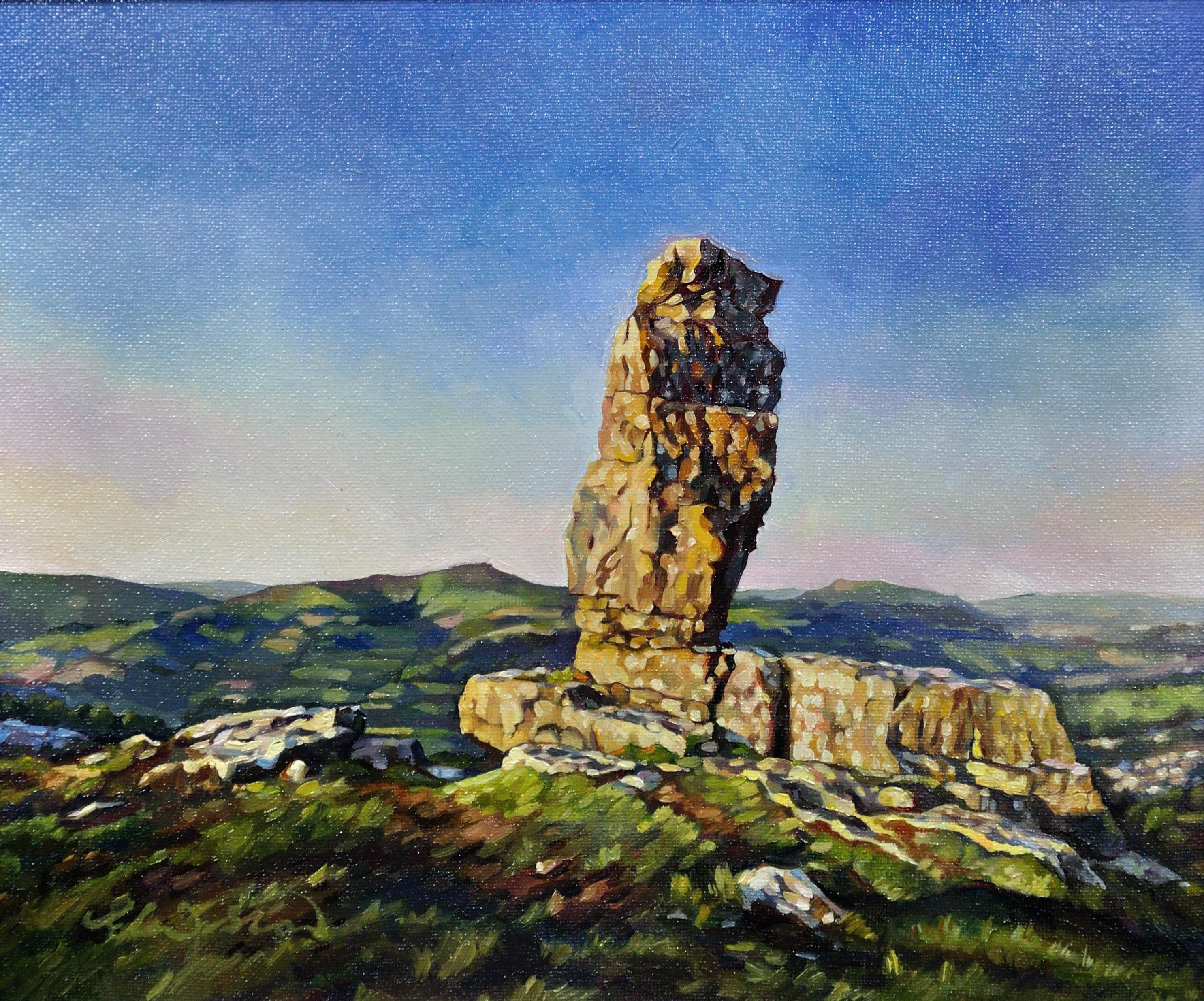 Y Bugail Unig (The Lonely Shepherd), Llangattock, Brecon Beacons. Welsh Folklore - Painting by Elin Sian Blake