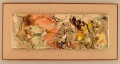Elin Svipdag, Mischtechnik auf Karton, "am Meer", datiert 1970