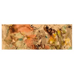 Elin Svipdag, Mixed Media on Board, "by the Sea", Dated 1970