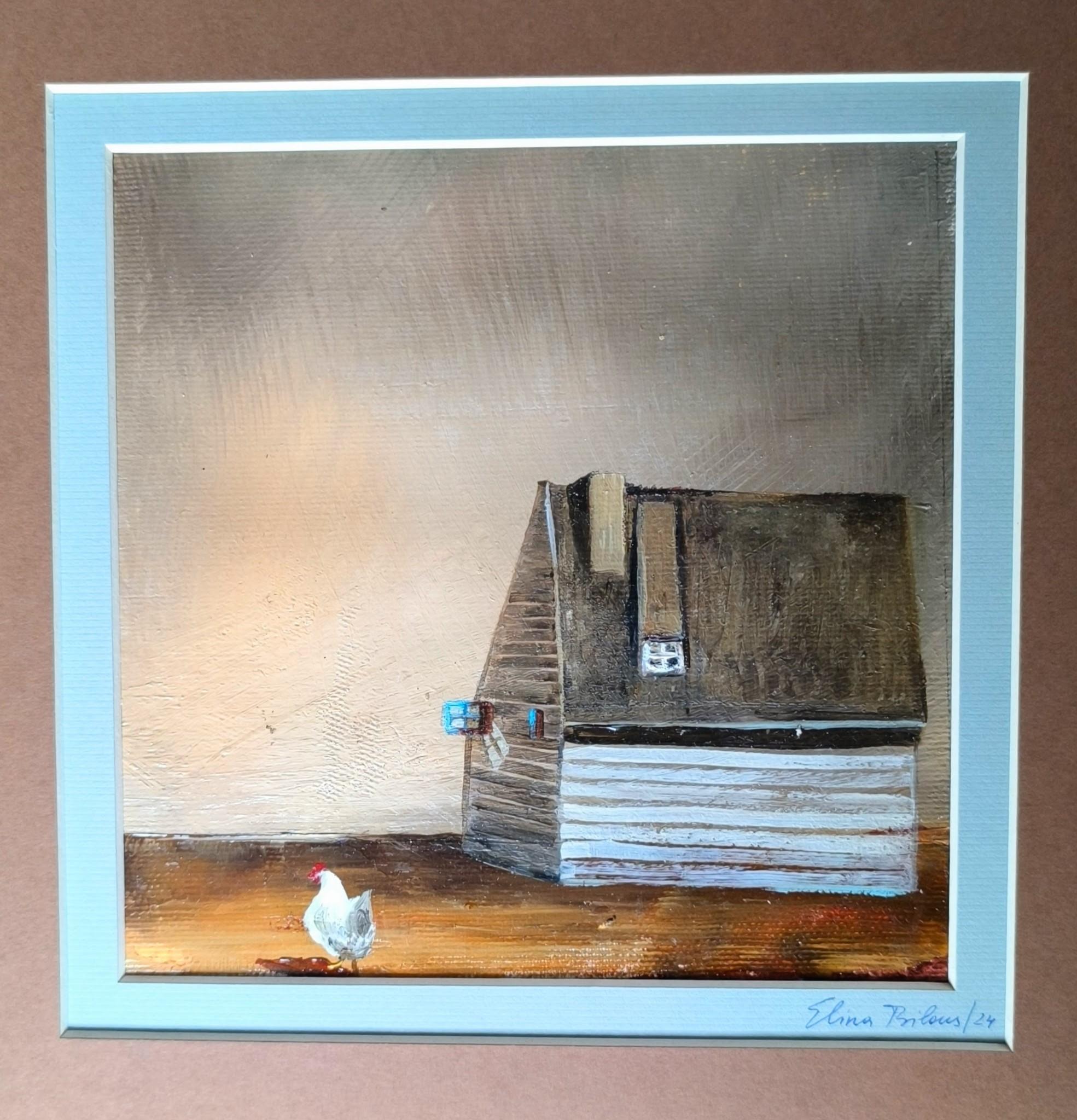 Lucy la gallina - Painting di Elina Bilous