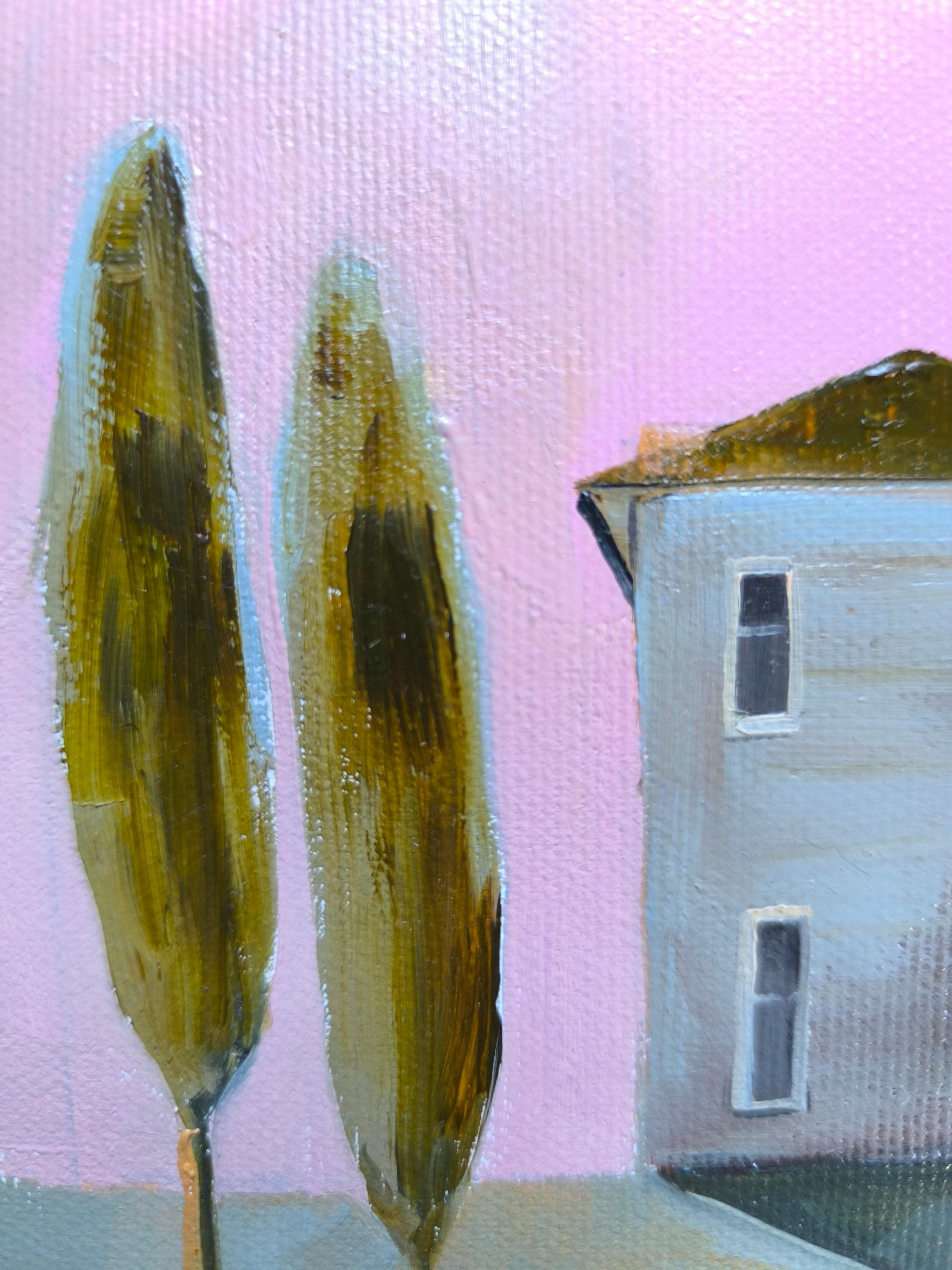 La casa del soñador - Painting Impresionista abstracto de Elina Bilous