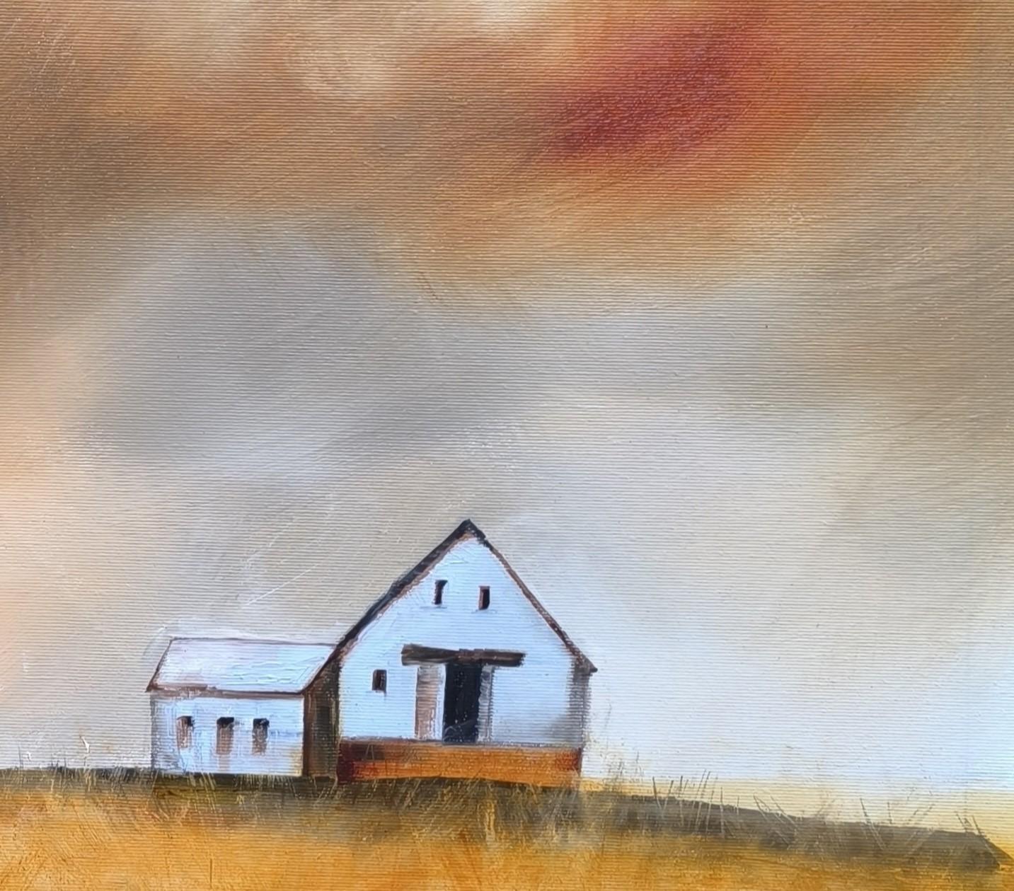Il cielo inizia dietro la casa - Painting Pop Art di Elina Bilous