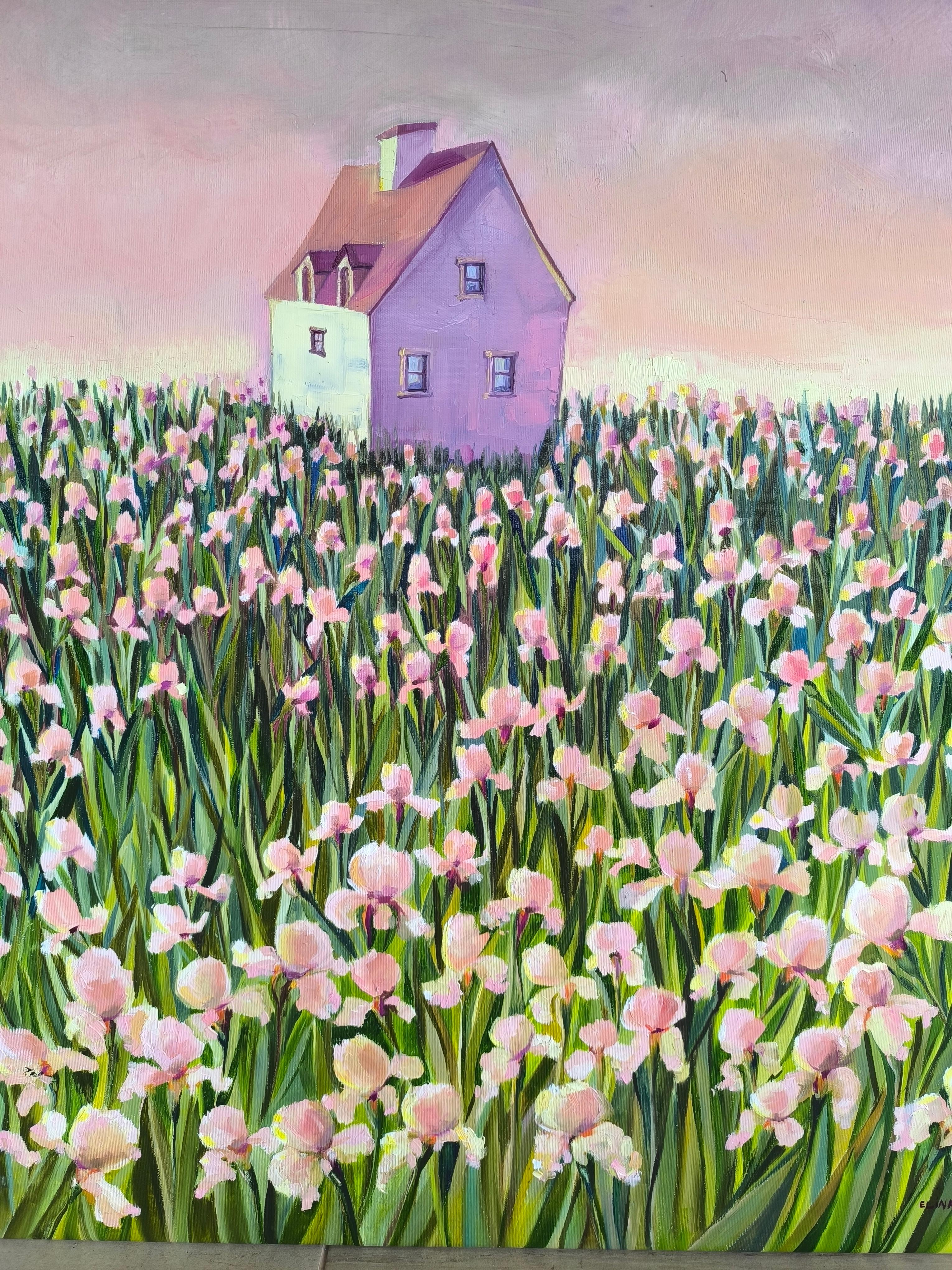 Elina Bilous Abstract Painting - "Villa d'été"