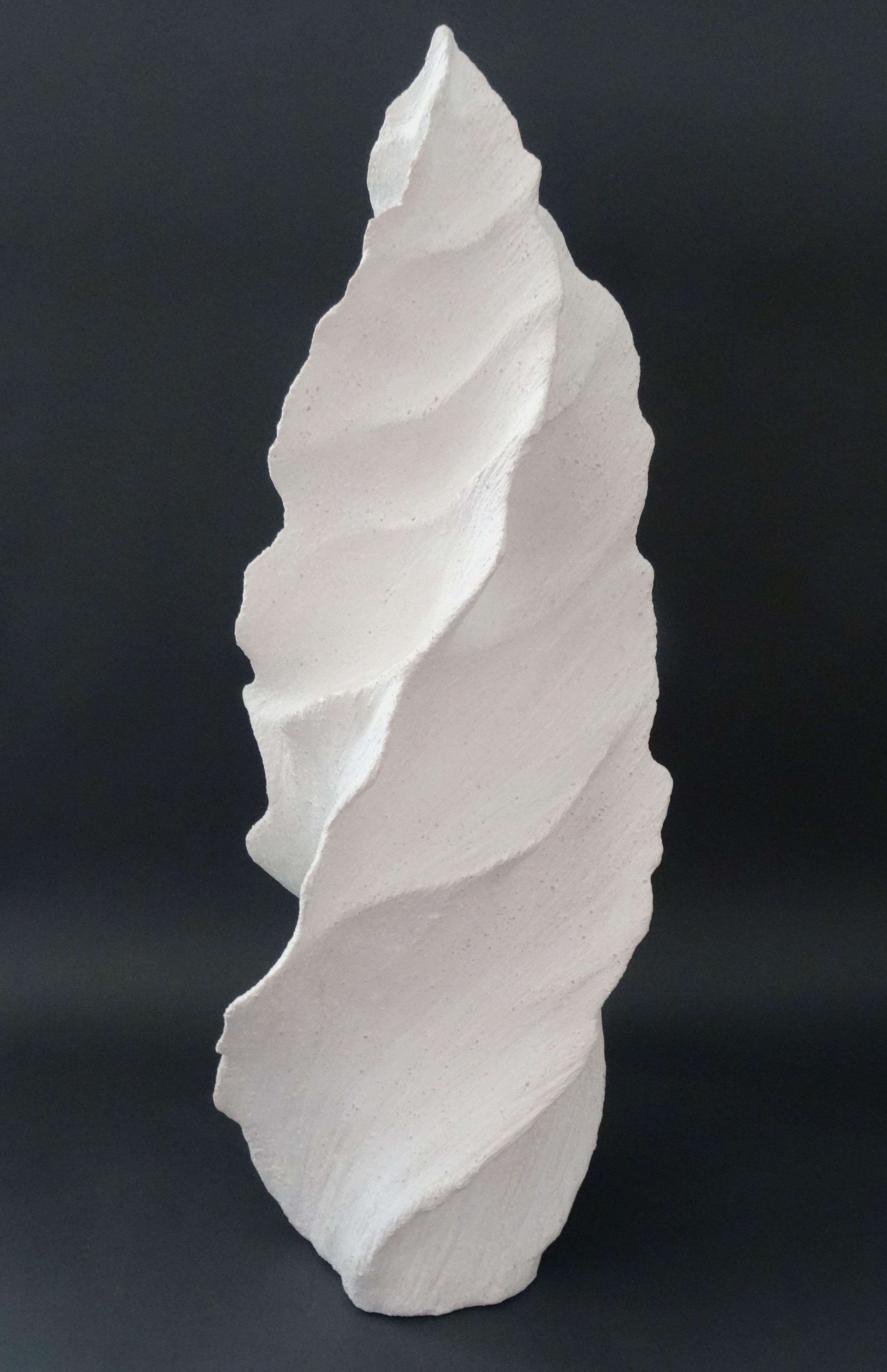 Elina Titane  Abstract Sculpture - Arise. Stone mass, porcelain, h 61 cm