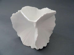 Blooming. White porcelain decoration, size 11x11x11 cm