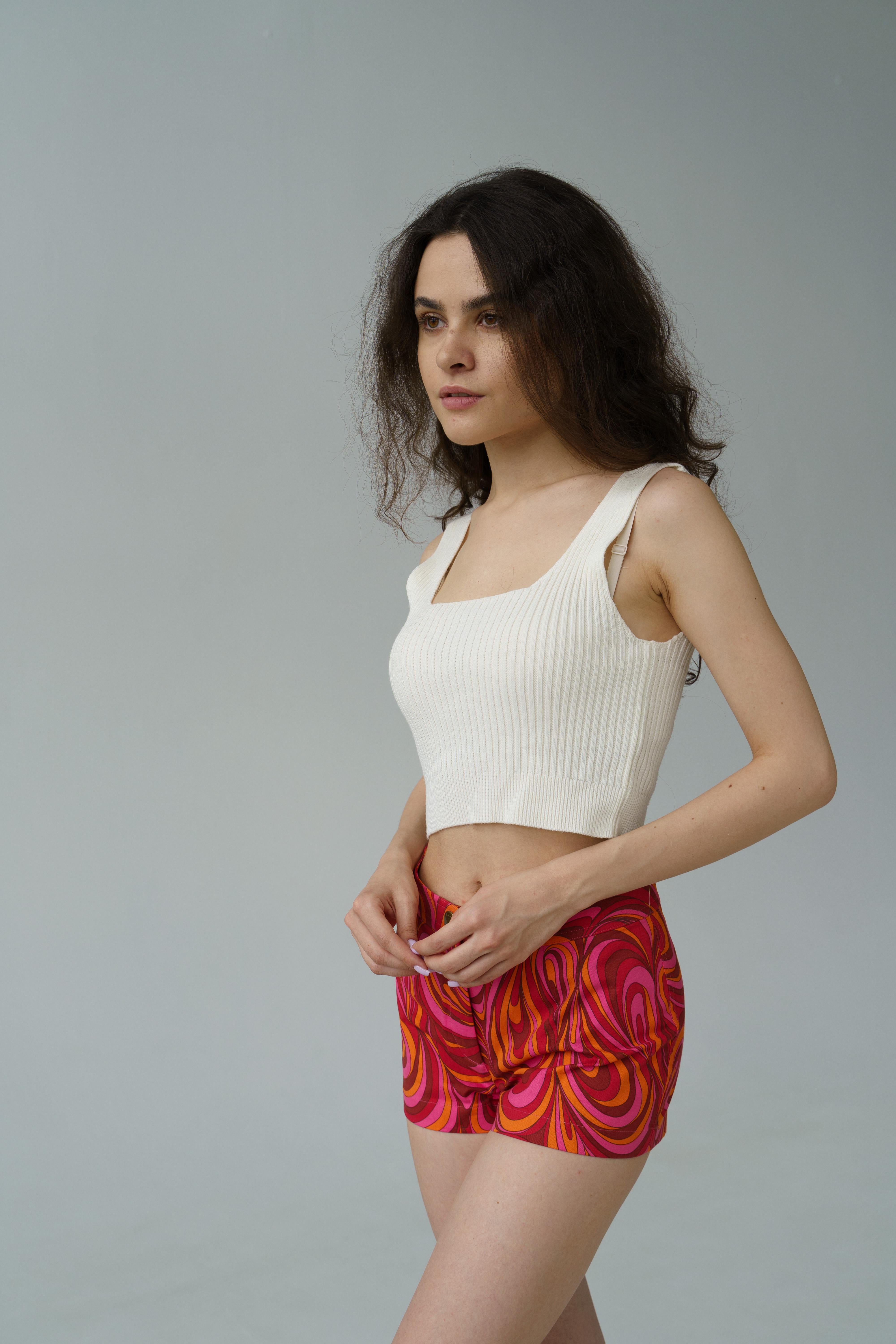 Сeline shorts pink barbie style / barbiecore abstract print For Sale 2