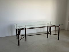 John and Elinor McGuire San Francisco 1970 Tavolo da pranzo in bambù