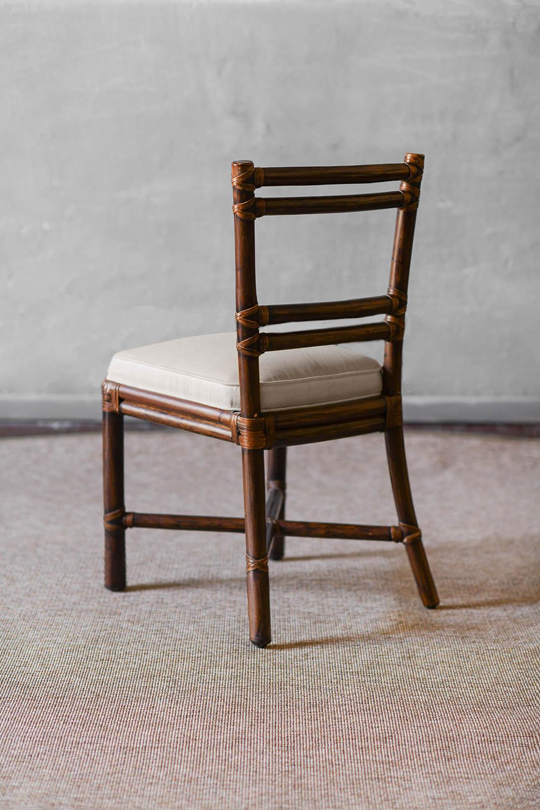 Late 20th Century Elinor And John Mcguire San Francisco 1970 set of 6 Rattan chairs