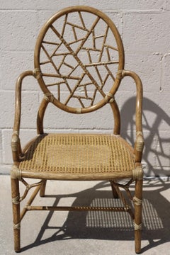 Elinor McGuire Iconic Cracked Ice Dining Chairs, a Set of 4, with McGuire Label