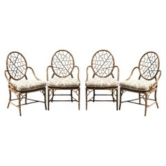 Elinor McGuire Iconic Cracked Ice Dining Chairs, a Set of 4, with McGuire Label