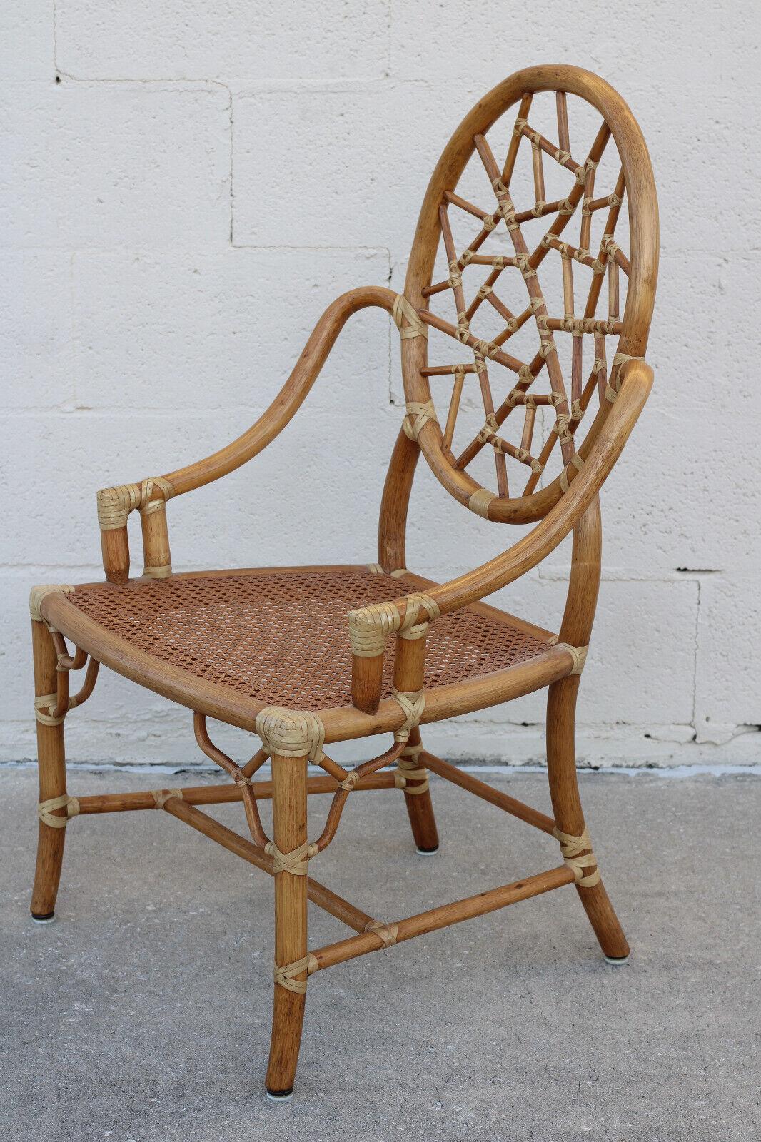 Elinor McGuire Iconic Cracked Ice Dining Chairs, a Set of 6 In Good Condition For Sale In Vero Beach, FL