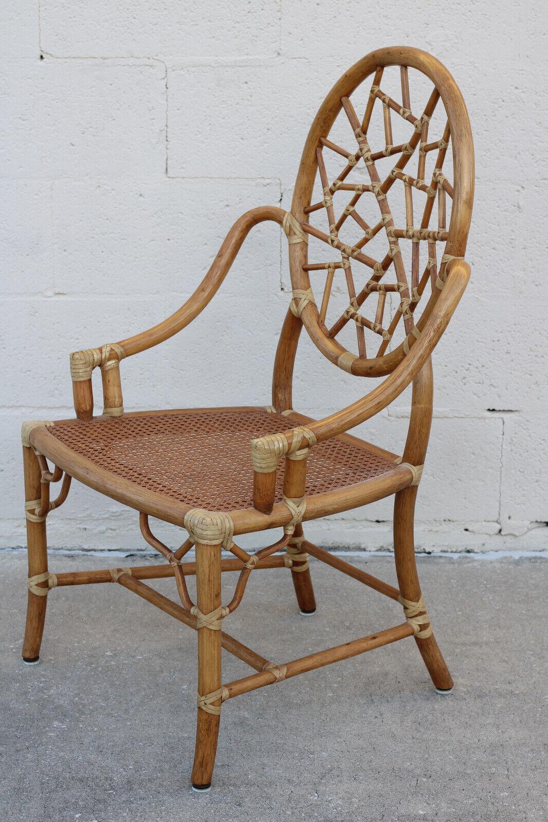 Elinor McGuire Iconic Cracked Ice Dining Chairs, a Set of 6 In Good Condition In Vero Beach, FL