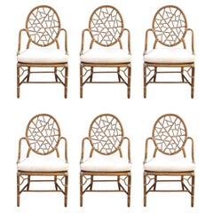 Elinor McGuire Iconic Cracked Ice Dining Chairs, a Set of 6, with McGuire Label