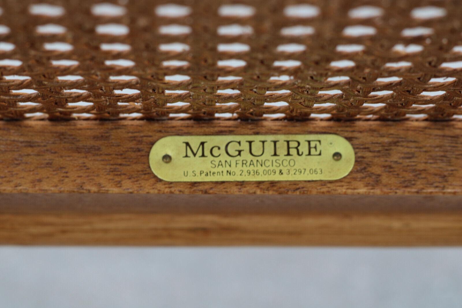 20th Century Elinor McGuire Iconic Cracked Ice Dining Chairs, a Set of 6, with McGuire Label