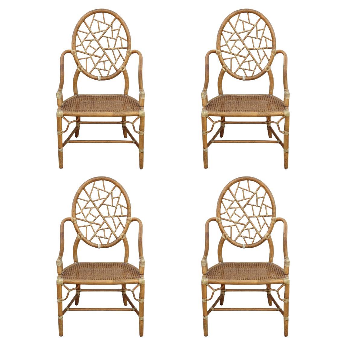 Elinor McGuire Iconic Cracked Ice Dining Chairs, Set of 4
