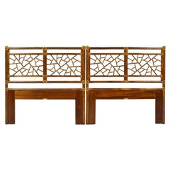 Elinor McGuire King/ Two Twin "Cracked Ice" Rattan Headboard