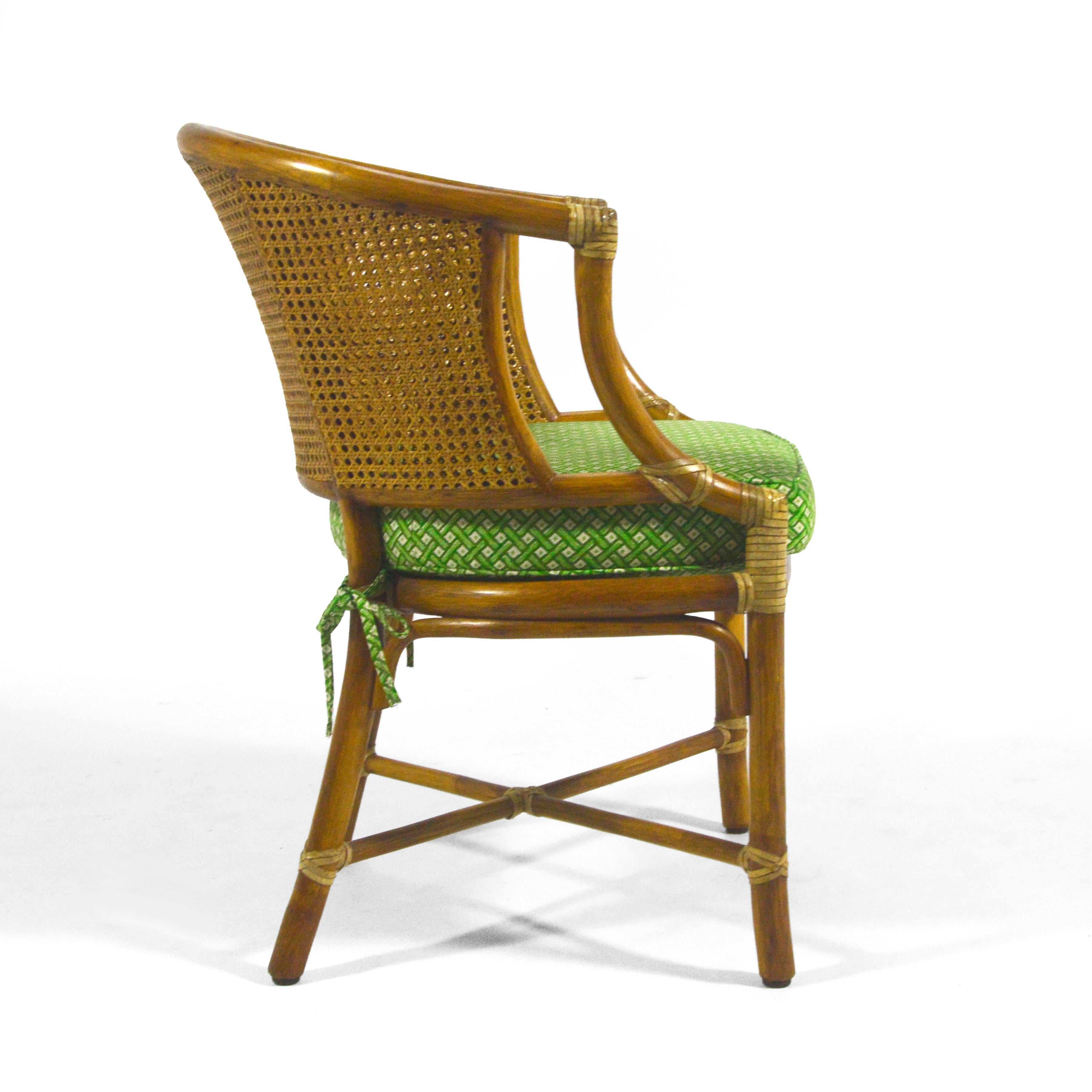 Elinor McGuire M-86 Rattan & Cane Chair In Good Condition For Sale In Highland, IN