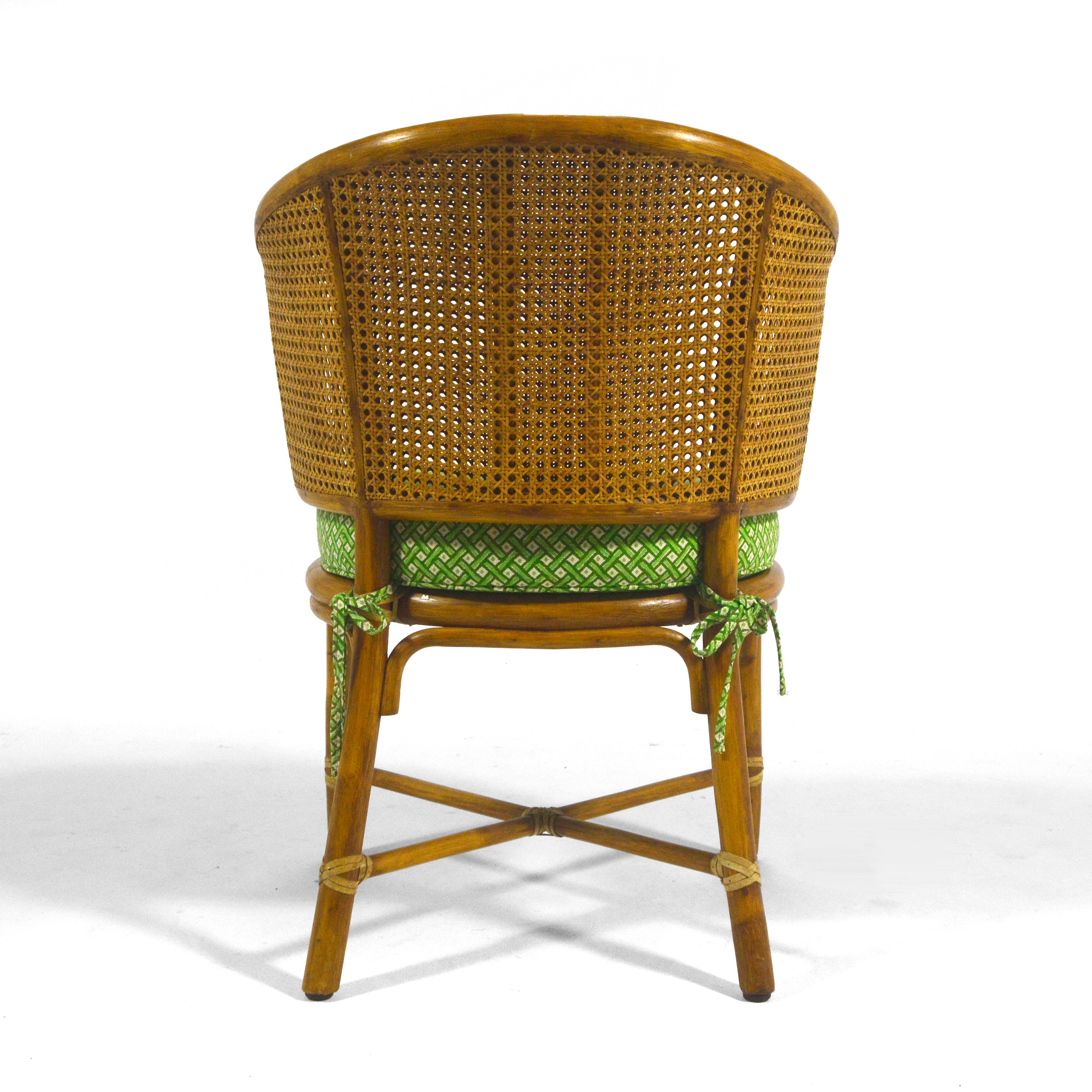 Upholstery Elinor McGuire M-86 Rattan & Cane Chair For Sale
