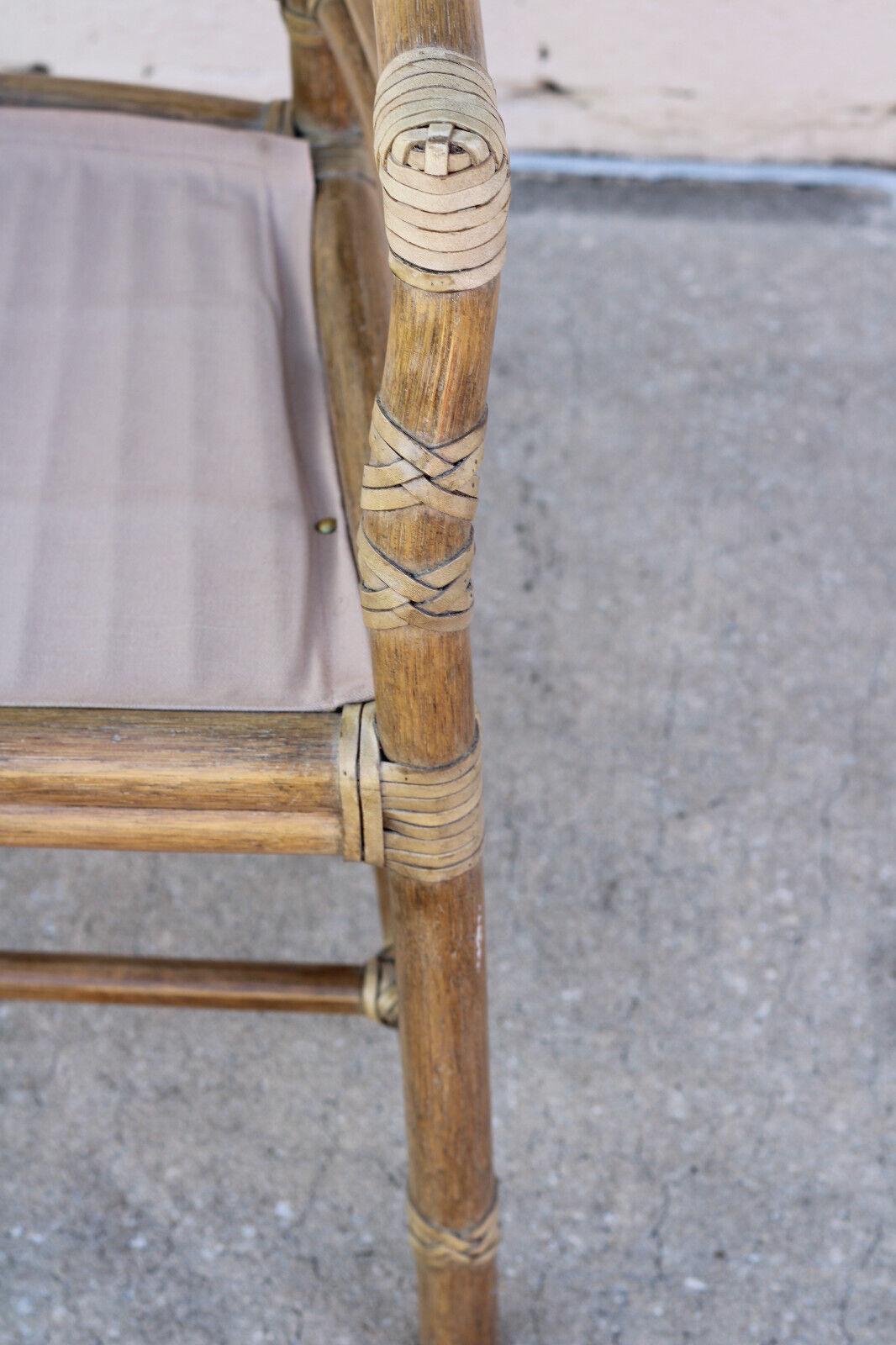 Elinor McGuire Rattan Target Armchairs or Dining Chairs, a Set of Six 12