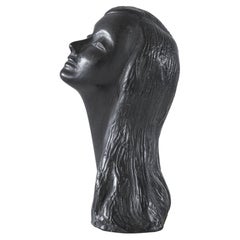 Sculpture féminine en céramique « Bucchero » d'Elio Cerbella, Italie, années 1950