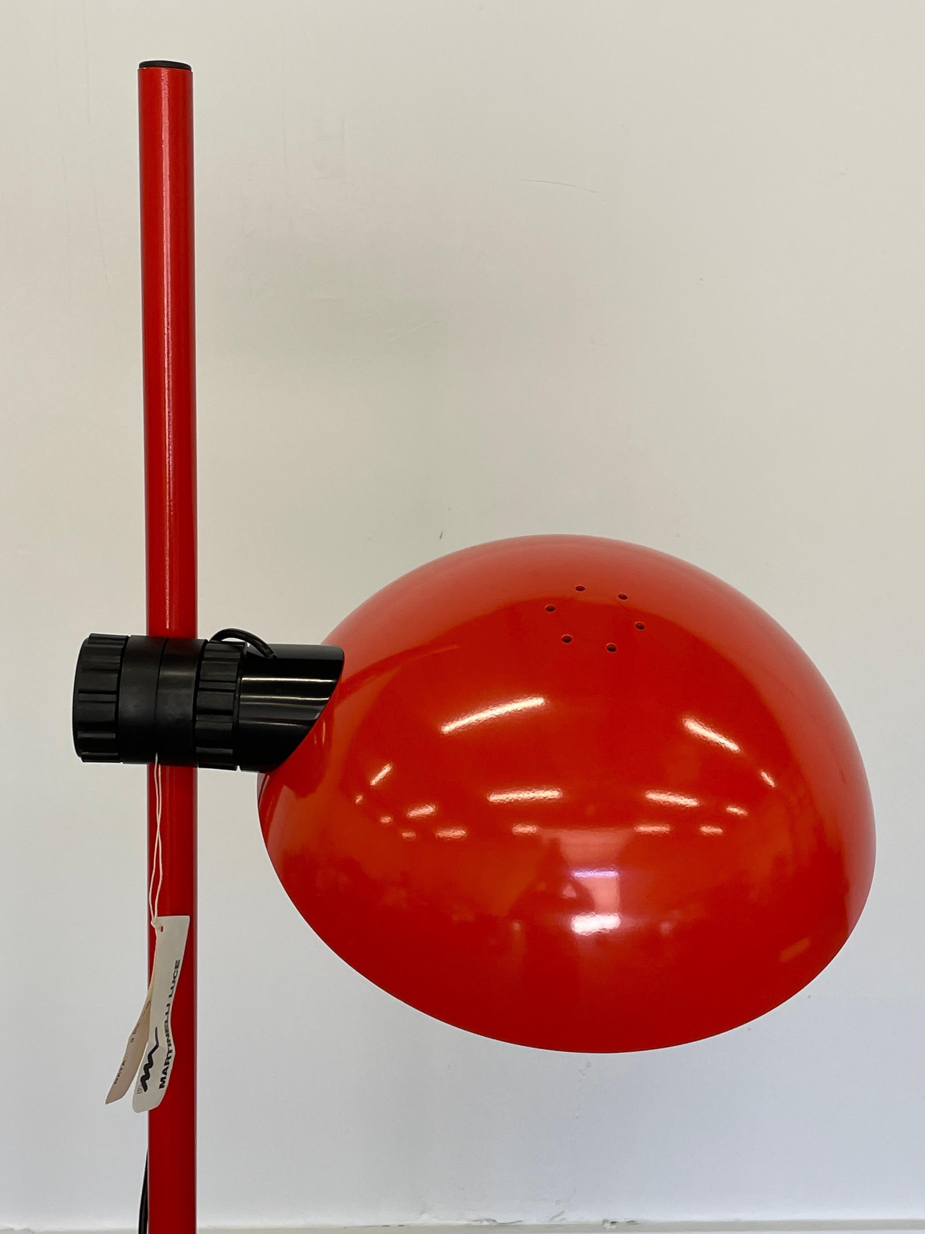 20th Century Elio Martinelli adjustable Floor Lamp for Martinelli Luce, Italy, 1970s For Sale