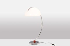 Elio Martinelli. Lampada da terra in metallo cromato. 1970s.