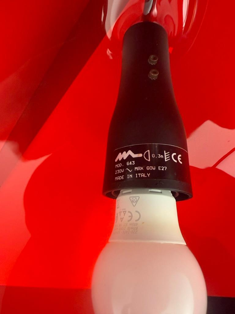 Elio Martinelli -Foglia - rouge transparent rare - Martinelli Luce - Italie en vente 8
