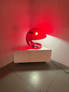 Elio Martinelli -Foglia- rare transparant red- Martinelli Luce- Italy