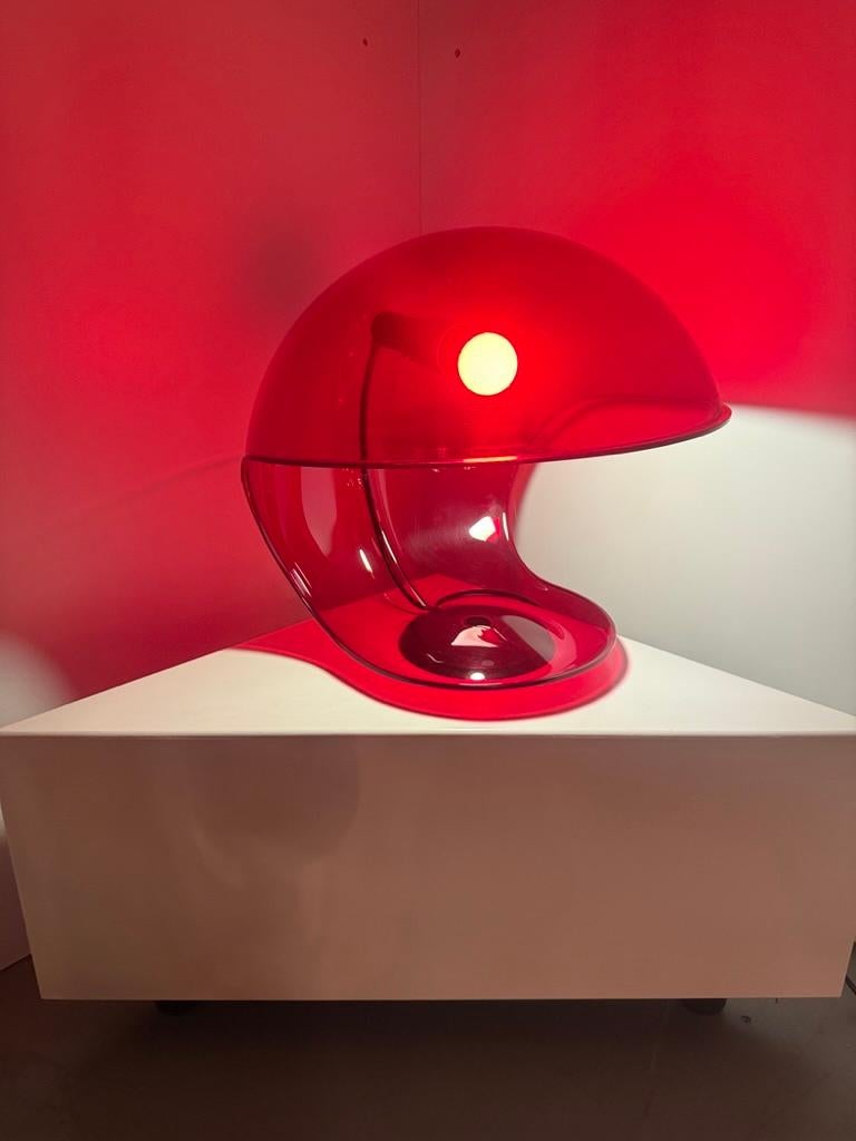 italien Elio Martinelli -Foglia - rouge transparent rare - Martinelli Luce - Italie en vente