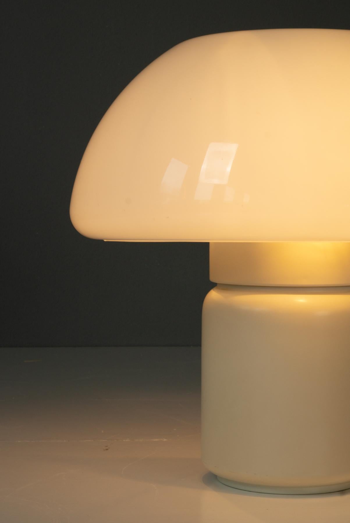 Italian Elio Martinelli for Martinelli Luce Model 625, Large Space Age Mushroom Lamp