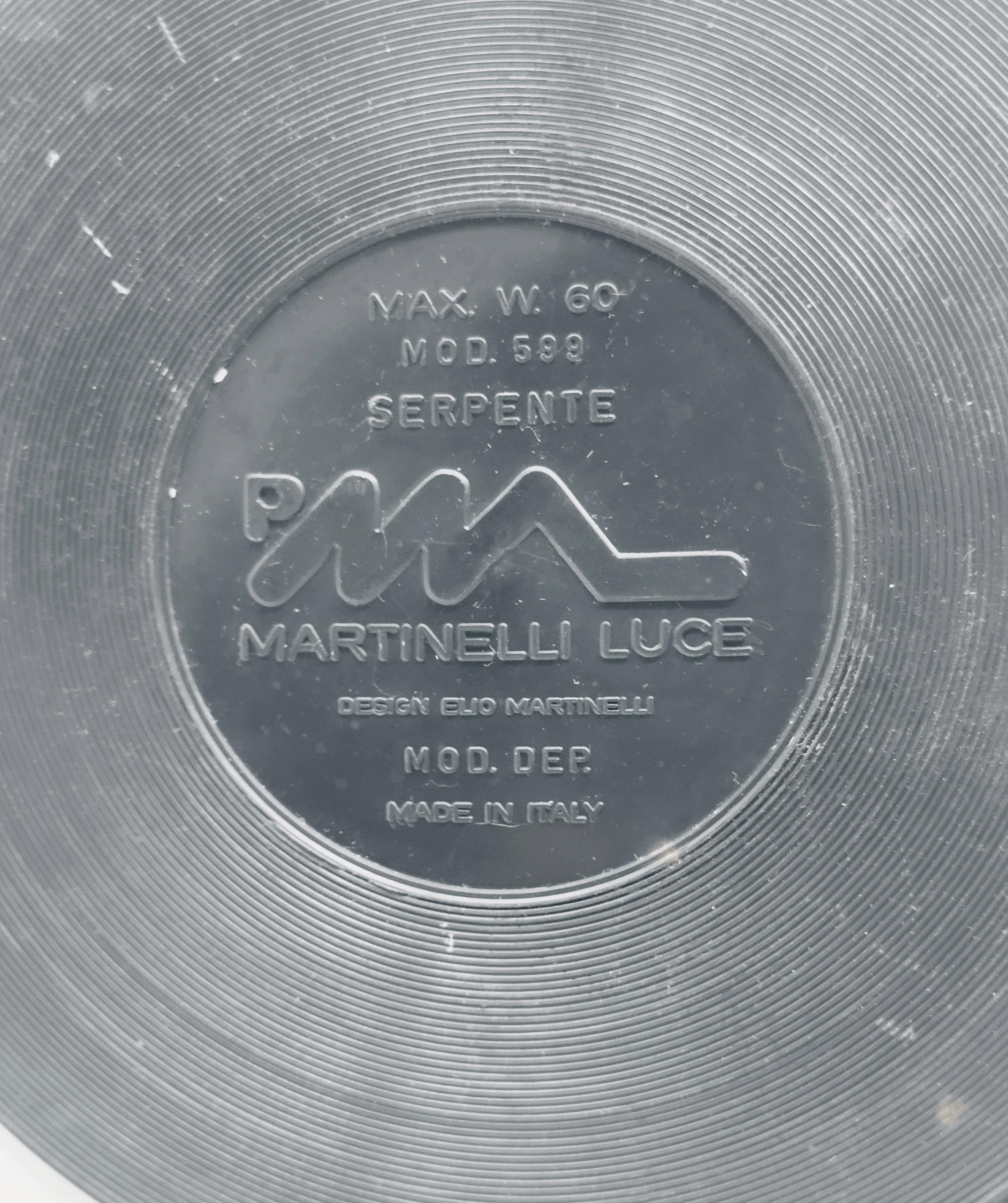Lampada da tavolo Elio Martinelli per Martinelli Luce Serpente, Italia 1960s in vendita 1