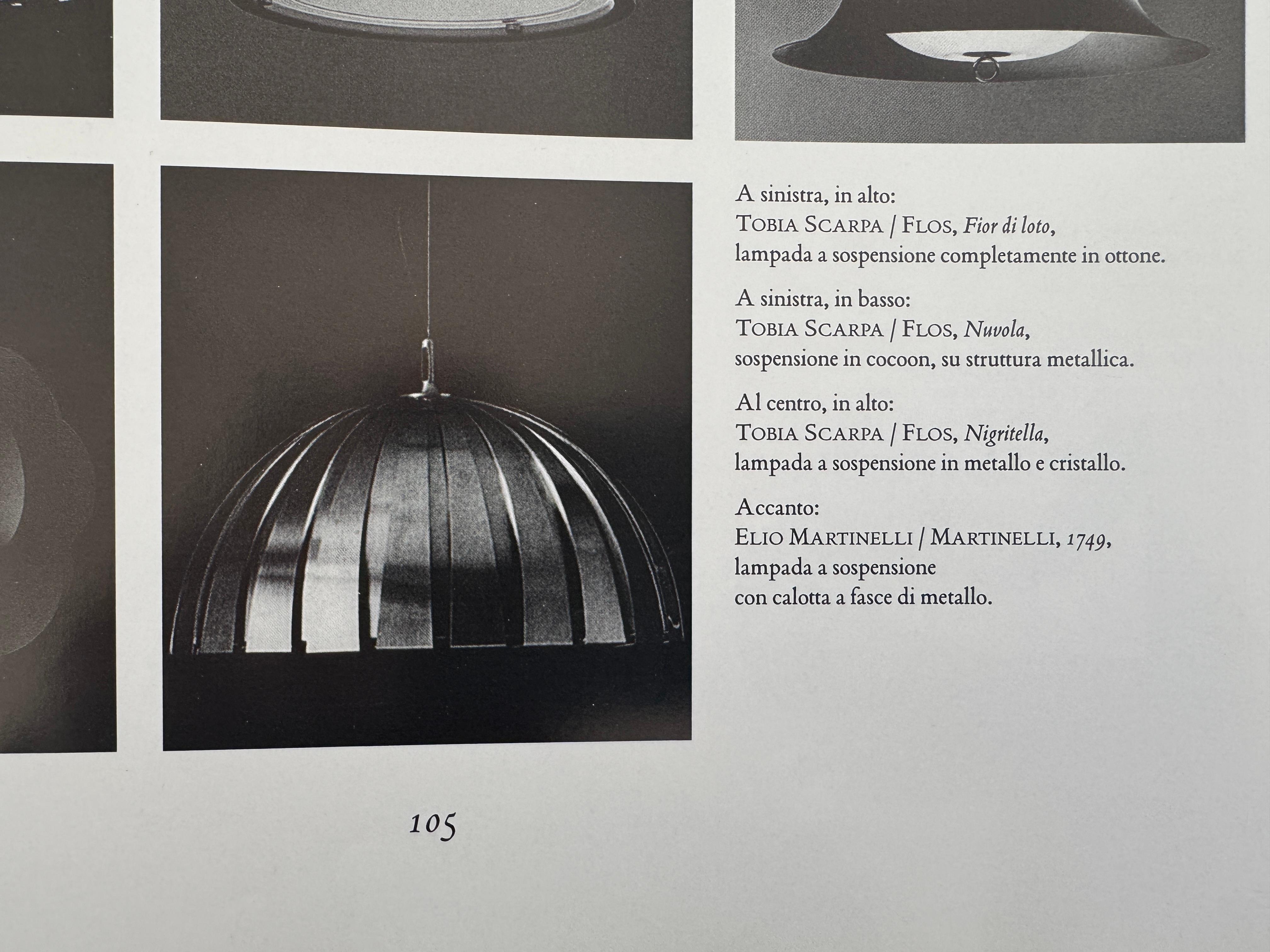 Italiano Elio Martinelli, Lampada a sospensione mod. 1749, prod. Martinelli Luce, anni 60 in vendita