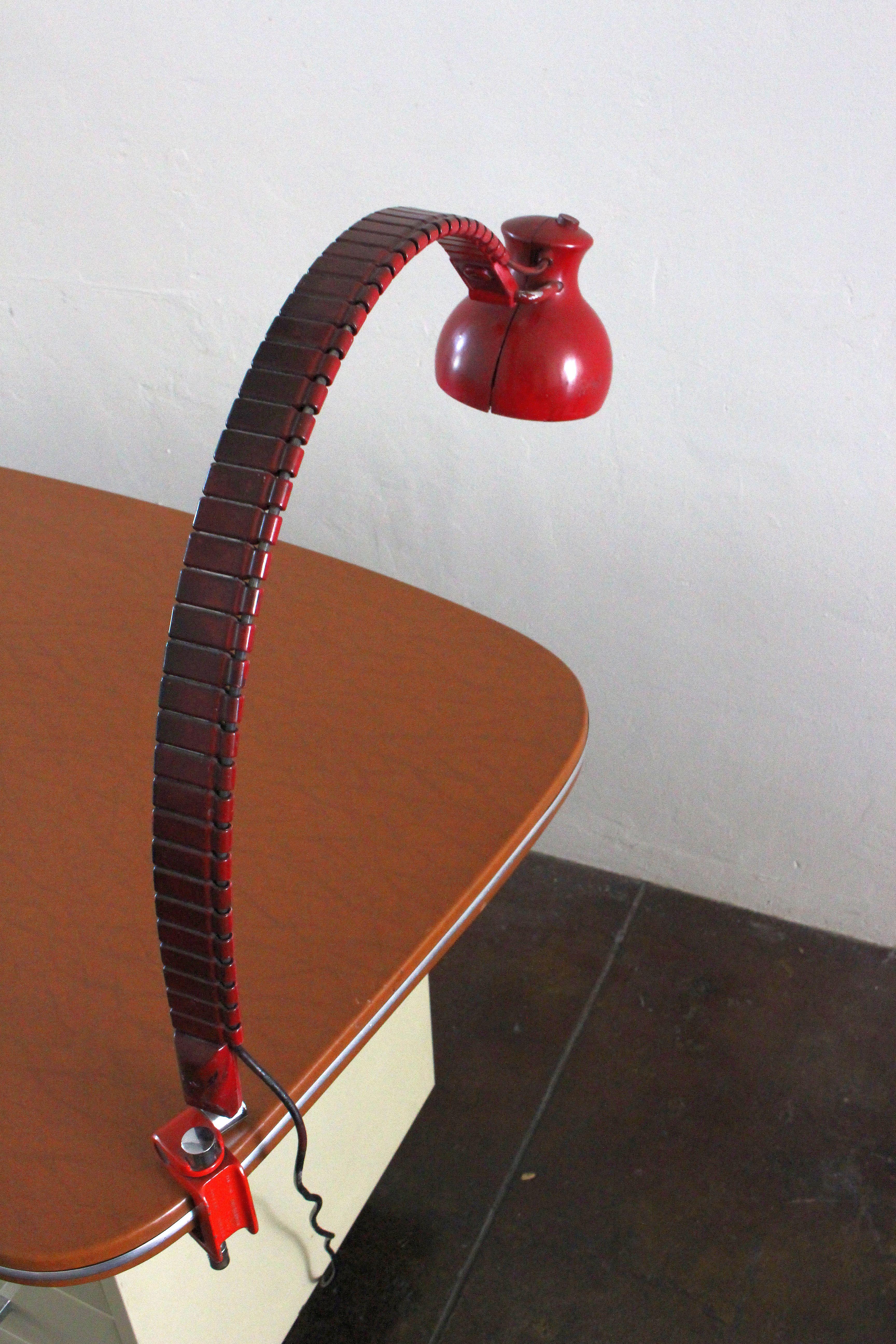 Italian Elio Martinelli Luce 1970s Serpente Desk Lamp