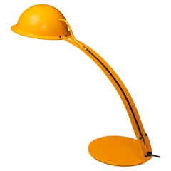 Elio Martinelli Model 666 Yellow-Orange Table Lamp, Italy 1980s