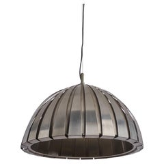 Retro Elio Martinelli, Pendant Light, Aluminium, Metal, Italy, 1970s