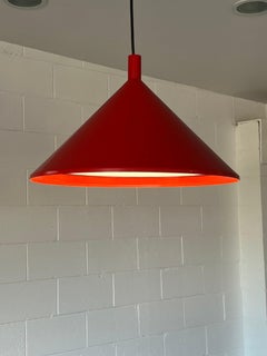 Elio Martinelli Set of Two Red Pendant Lights