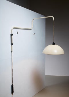Elio Martinelli Swiveling, Height-Adjustable Wall Lamp, 1960s
