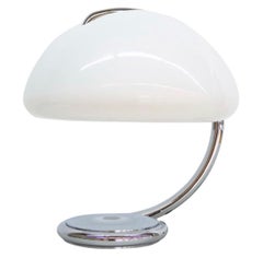 Elio Martinelli Tischleuchte "Serpente" Chrom, hergestellt von Luce, Italien 1970er Jahre