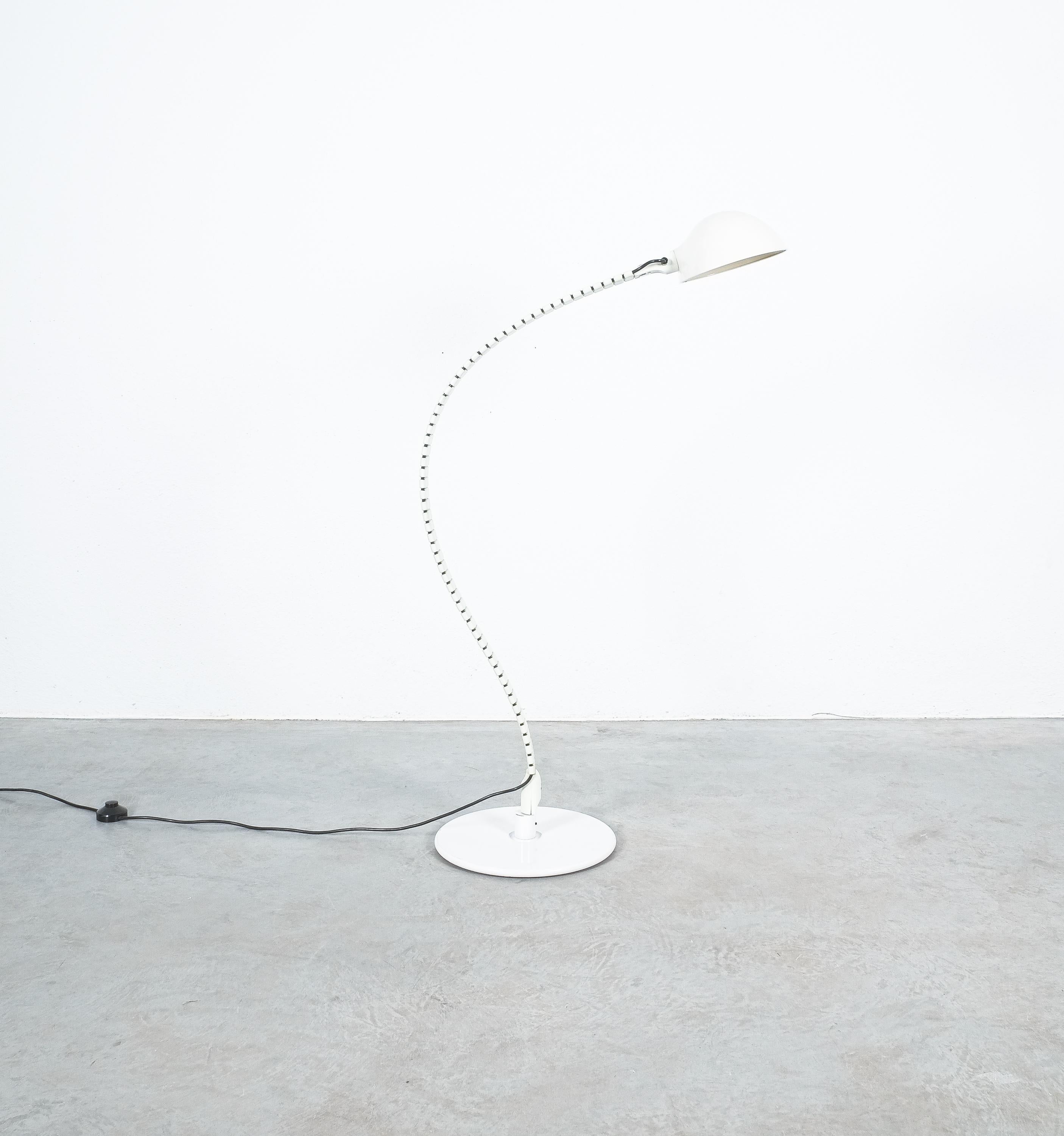 Elio Martinelli White Metal Floor Lamp Elio Martinelli, Italy, 1970 2