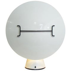 Vintage Elio Martinelli White Radar Table Lamp for Martinelli Luce, Italy