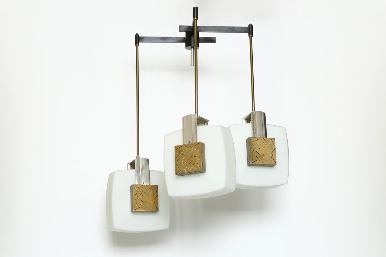 Mid-Century moderno Lampadario Elio Monesi per Arredoluce, Italia circa 1960 in vendita