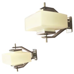 Elio Monesi Italian Midcentury Brass Sconces by Arredoluce Milano Mod N. 12822