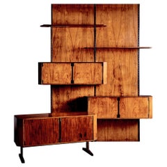 Elio Monesi Modular Wall Unit and Credenza, Italy, 1950s