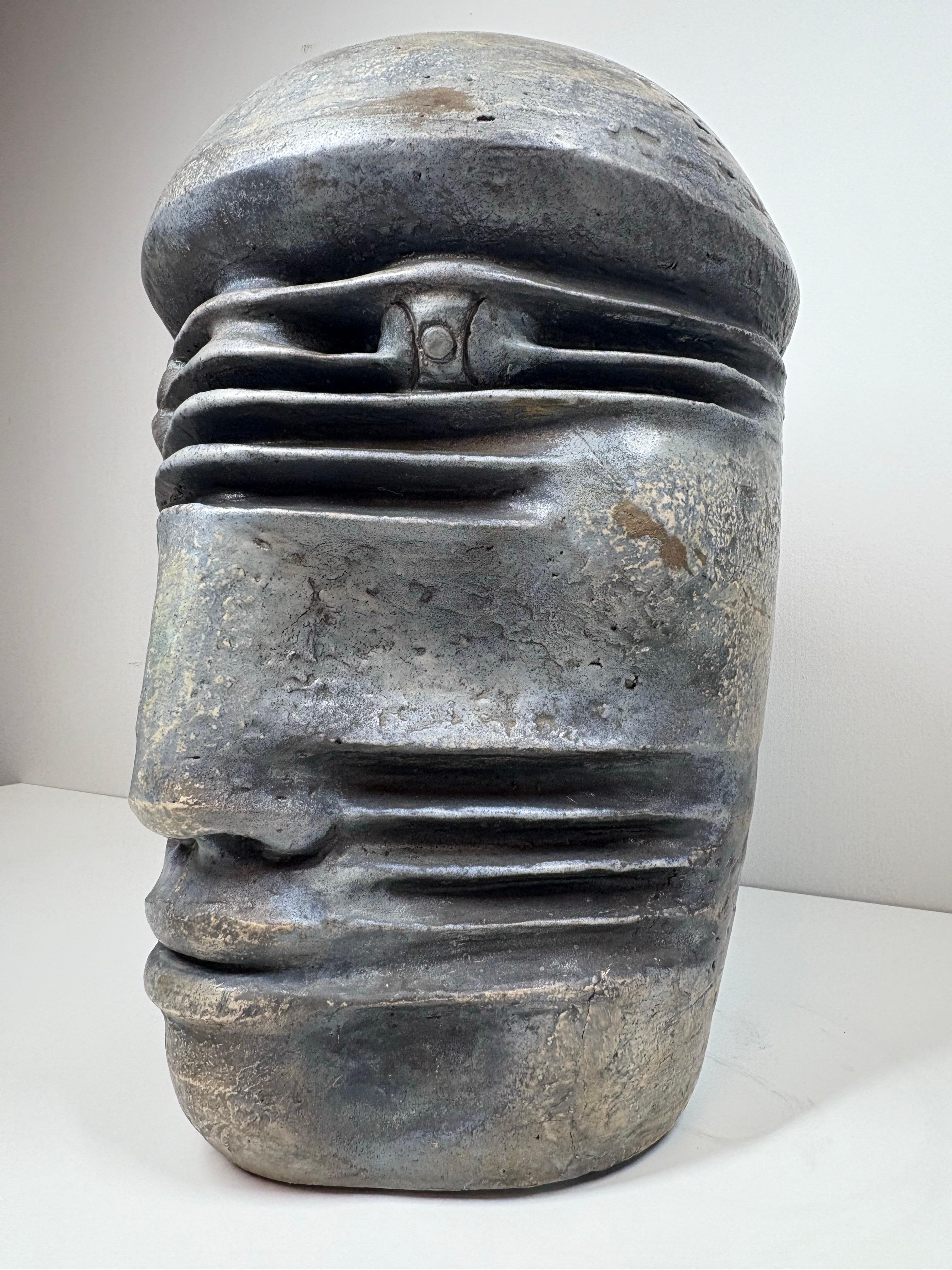 Elio Ortiz ( b.1944-), a large brutalist ceramic sculpture , 1985 in vendita 3