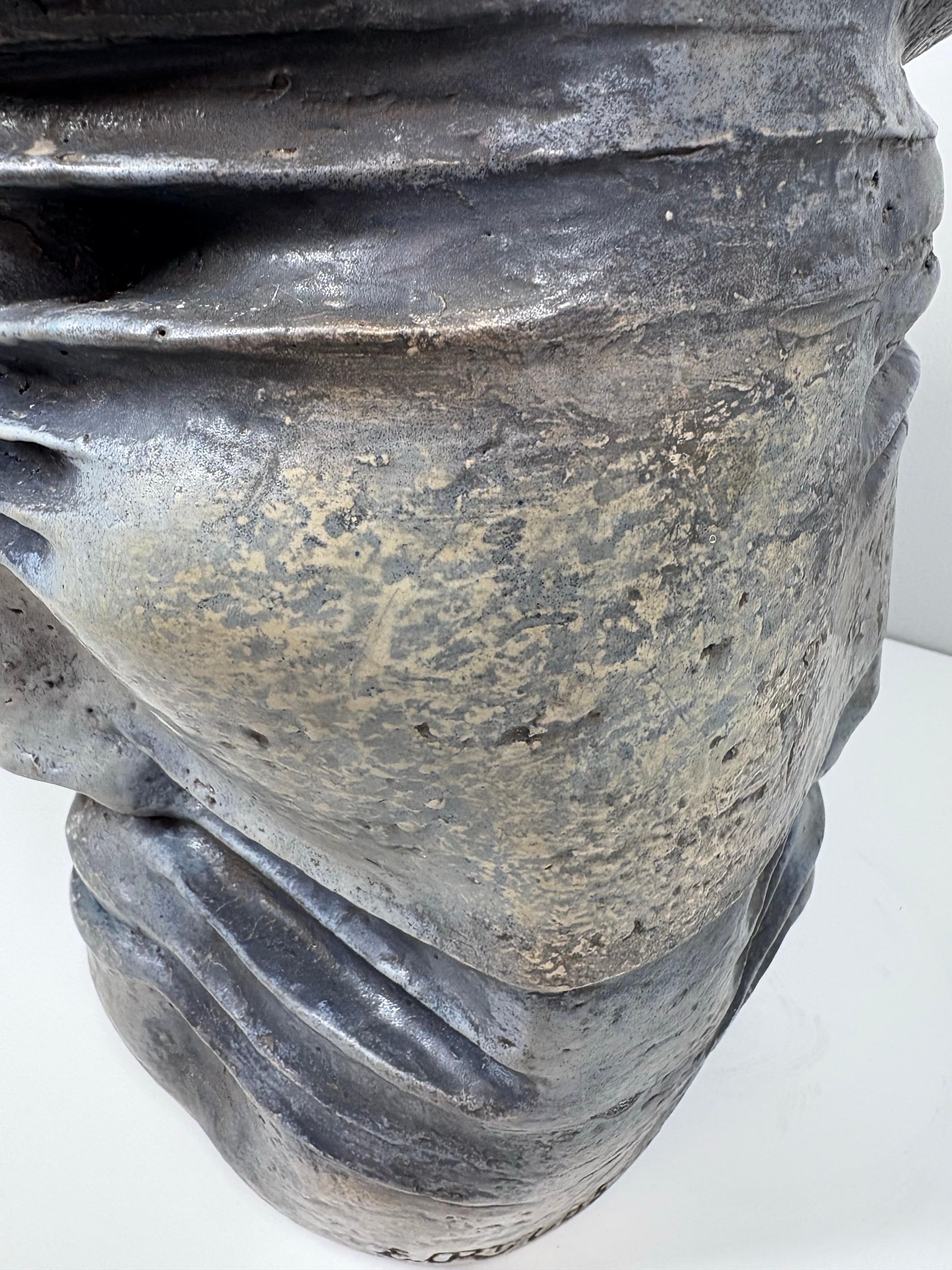 Elio Ortiz ( b.1944-), a large brutalist ceramic sculpture , 1985 in vendita 5