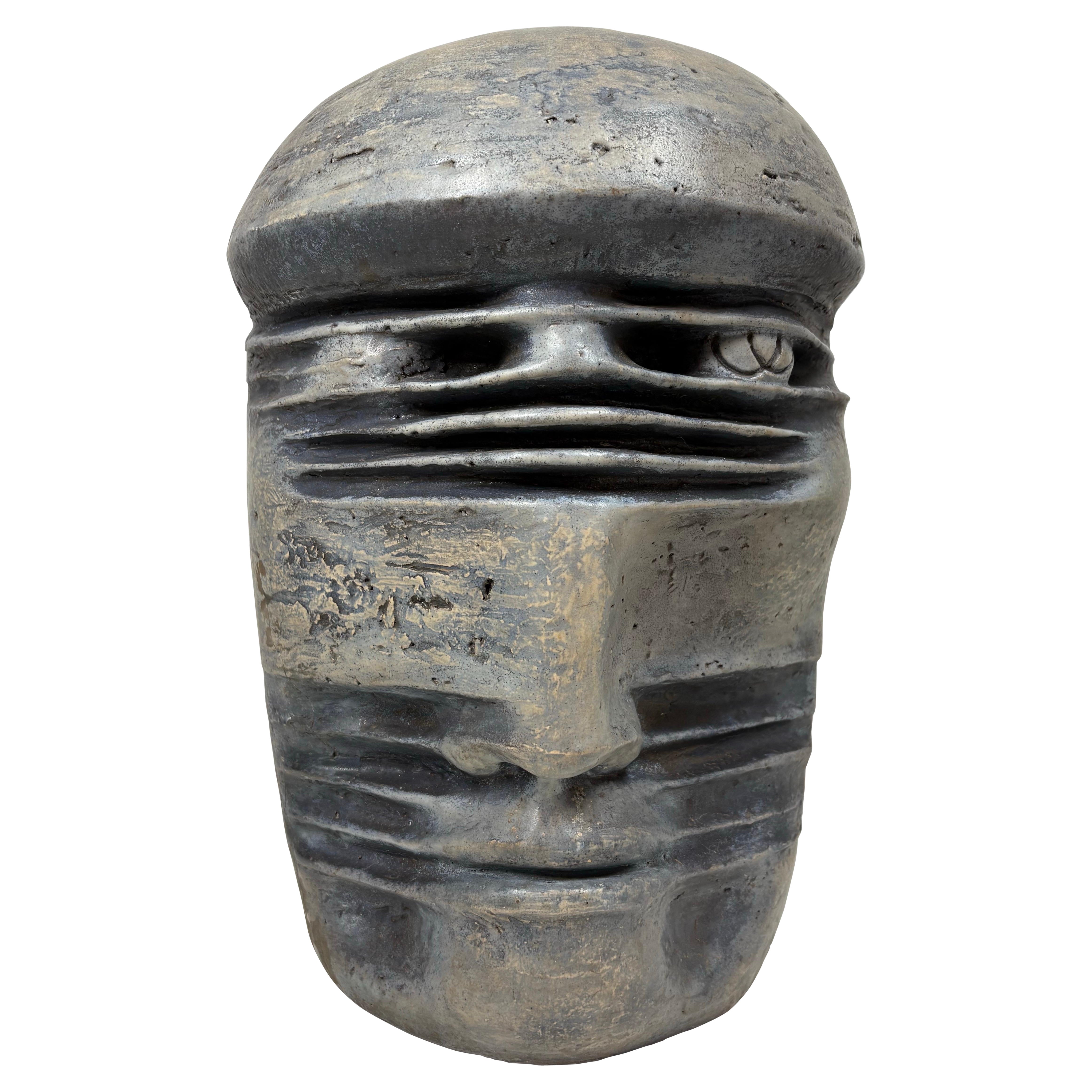 Elio Ortiz ( b.1944-), a large brutalist ceramic sculpture , 1985