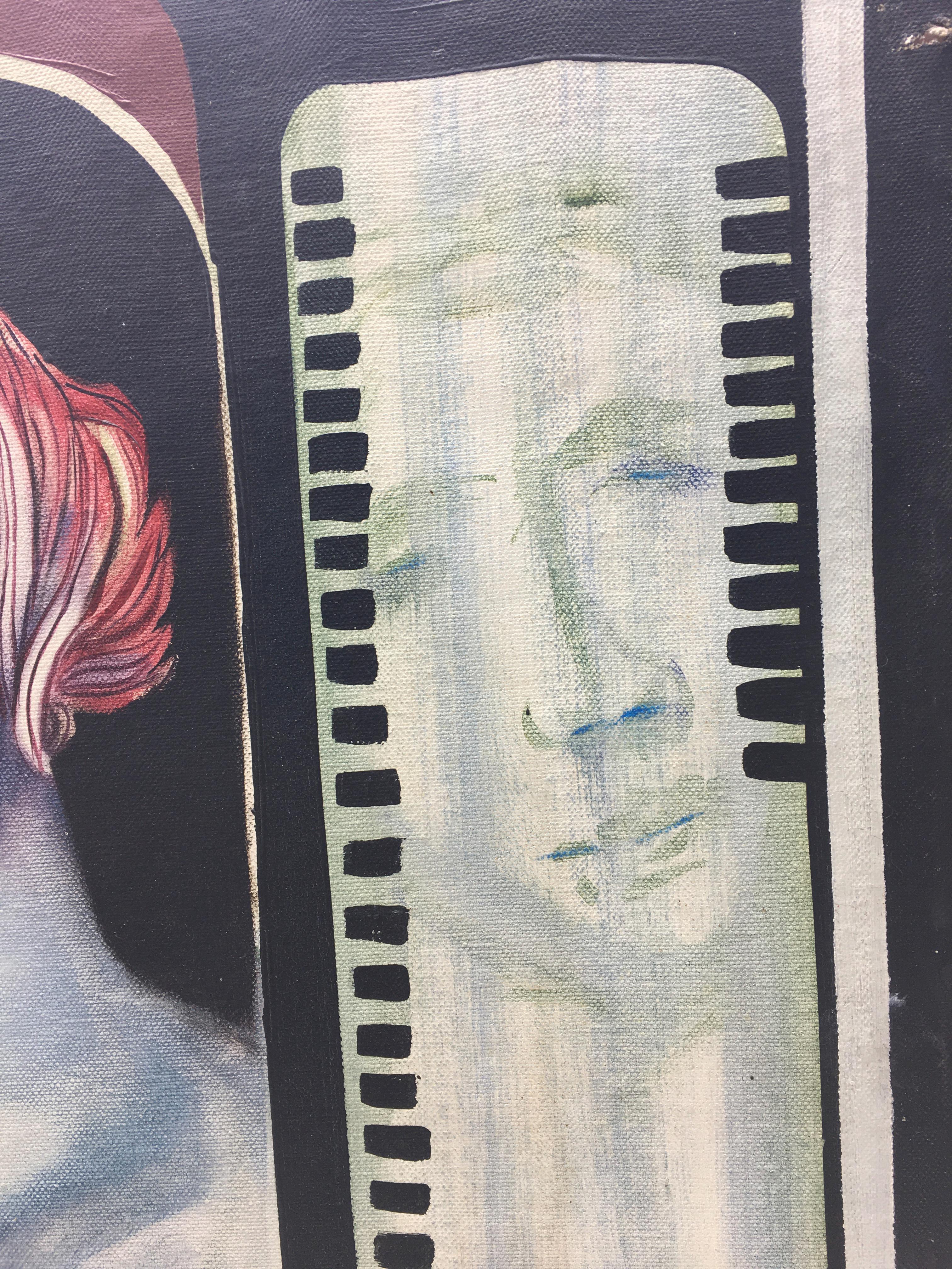 WOMAN TO THE MIRROR - Figuratice Modern - Huile sur toile italienne d'Elio Pelosi en vente 1