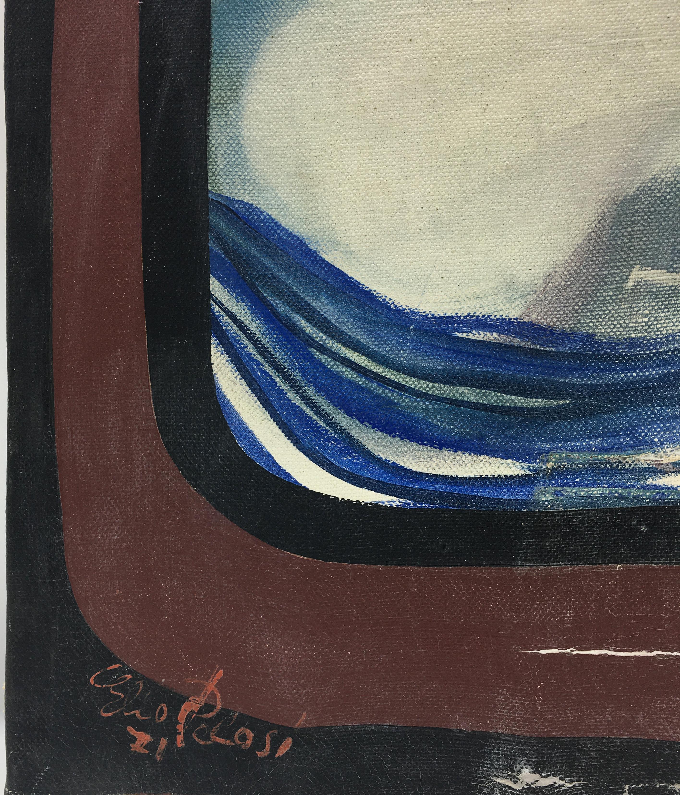 WOMAN TO THE MIRROR - Figuratice Modern - Huile sur toile italienne d'Elio Pelosi en vente 2